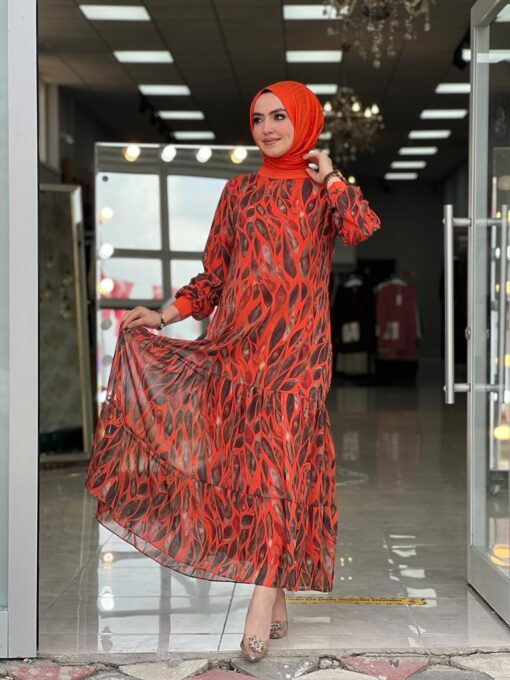 Şifon simay elbise