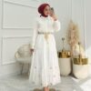 Dantel kumaş sahra etekli takım - Görsel 4