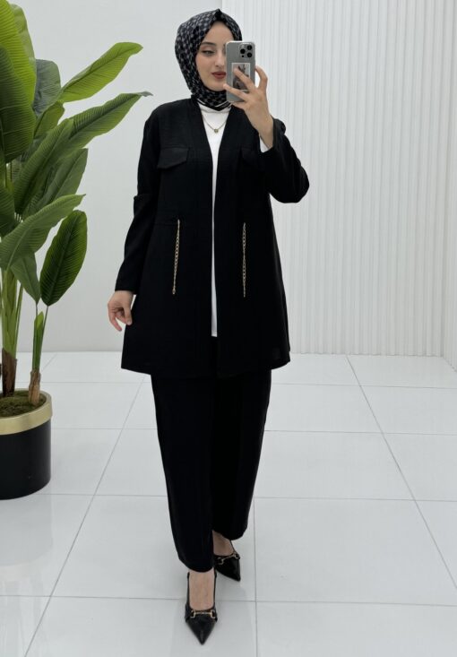 Jessica kumaş derya üçlü takım - Görsel 2