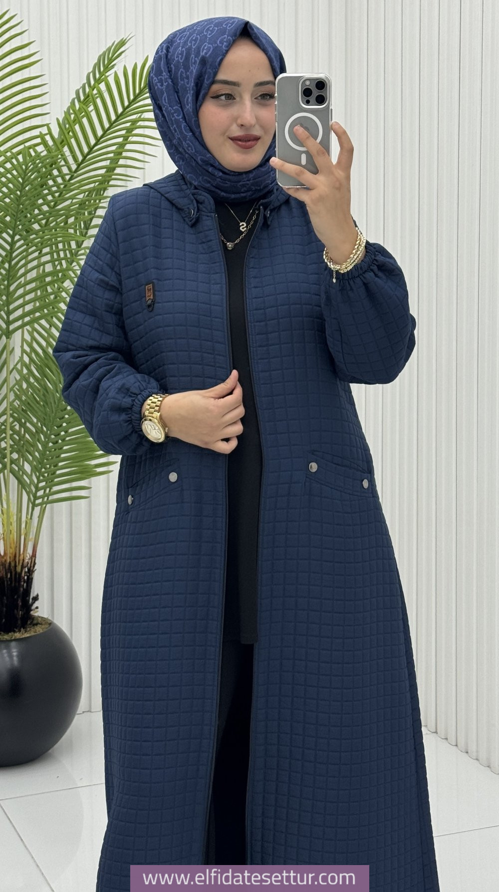 Büyük beden kapitone ayla kap - Görsel 8