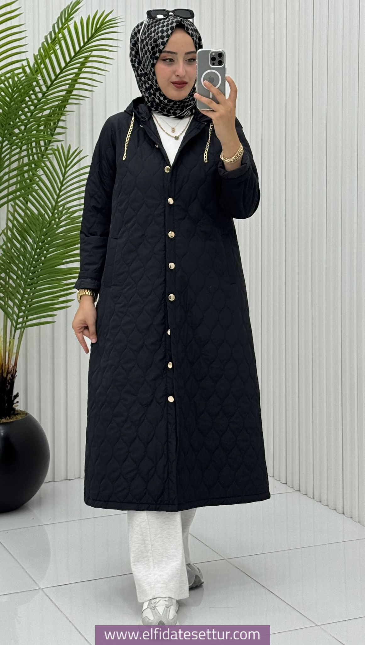 Gözde kapitone mont - Görsel 3