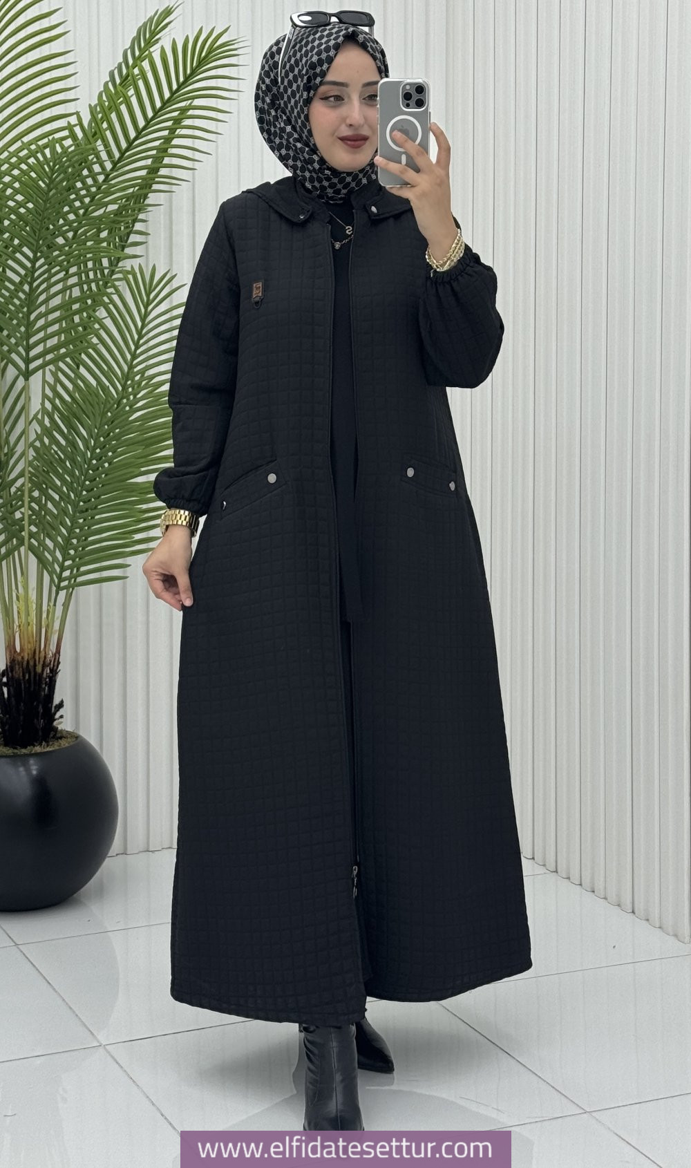 Büyük beden kapitone ayla kap - Görsel 5