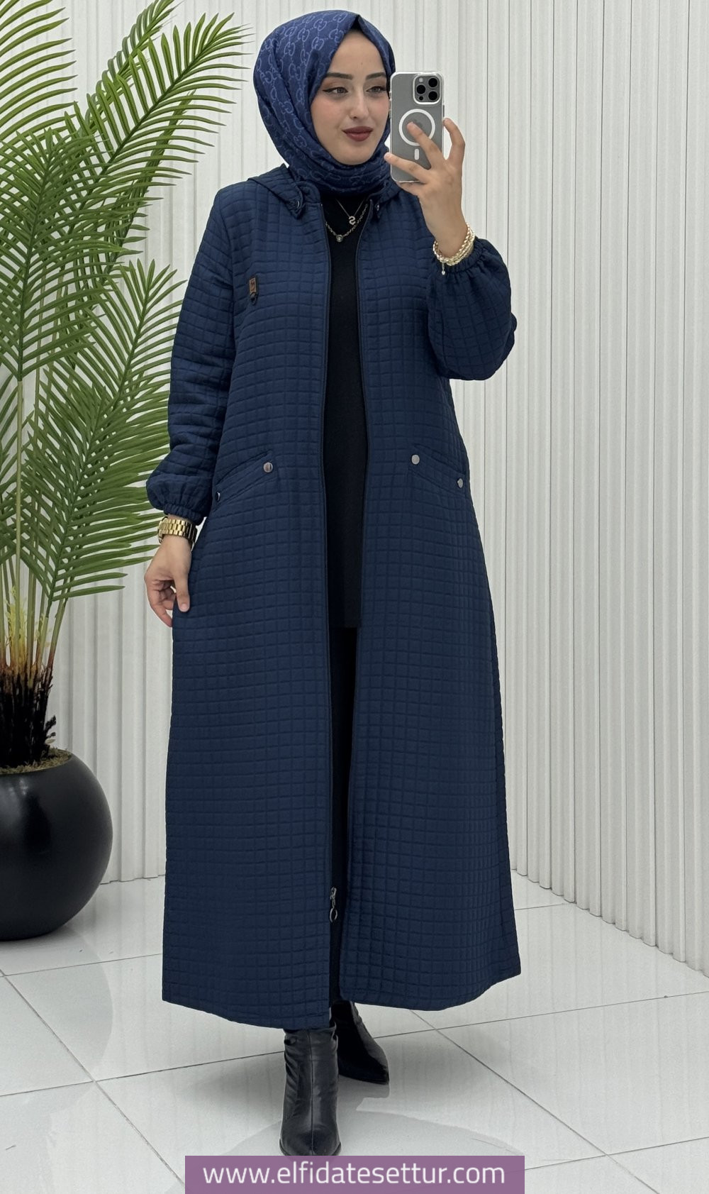 Büyük beden kapitone ayla kap - Görsel 3