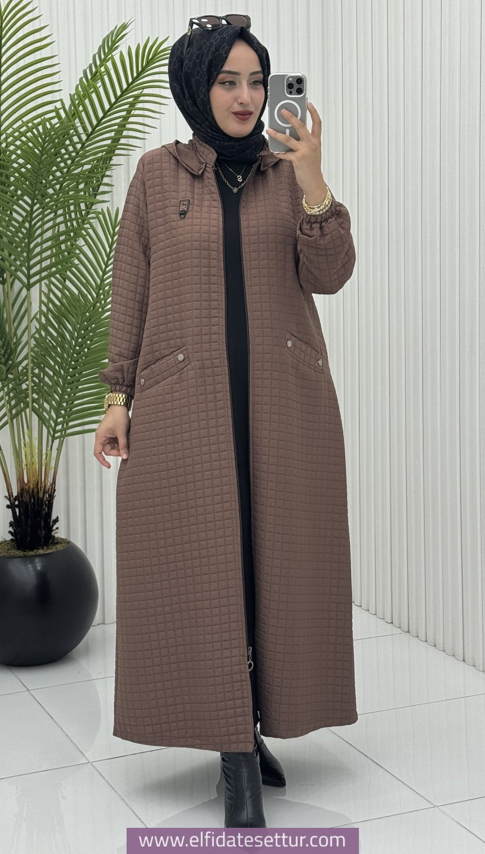 Büyük beden kapitone ayla kap - Görsel 2