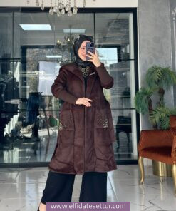 Angora taşlı kaban