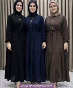 Müslin kumaş Gülşah elbise