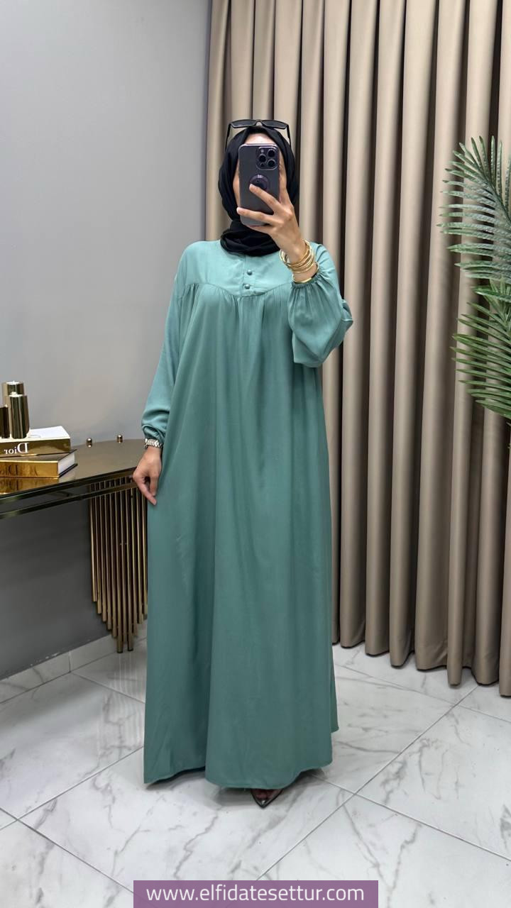 Viskon kumaş robadan elbise - Görsel 7