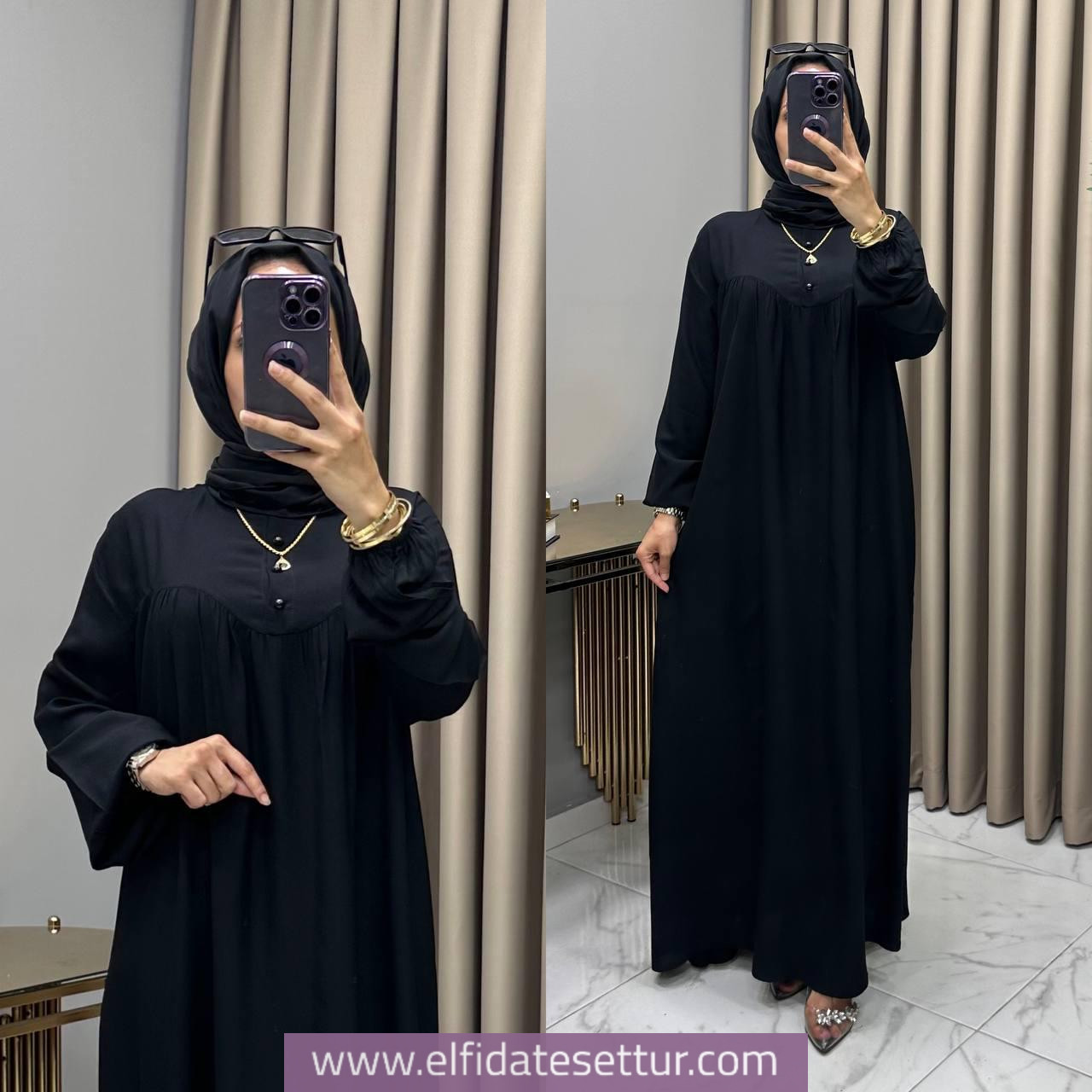 Viskon kumaş robadan elbise - Görsel 5