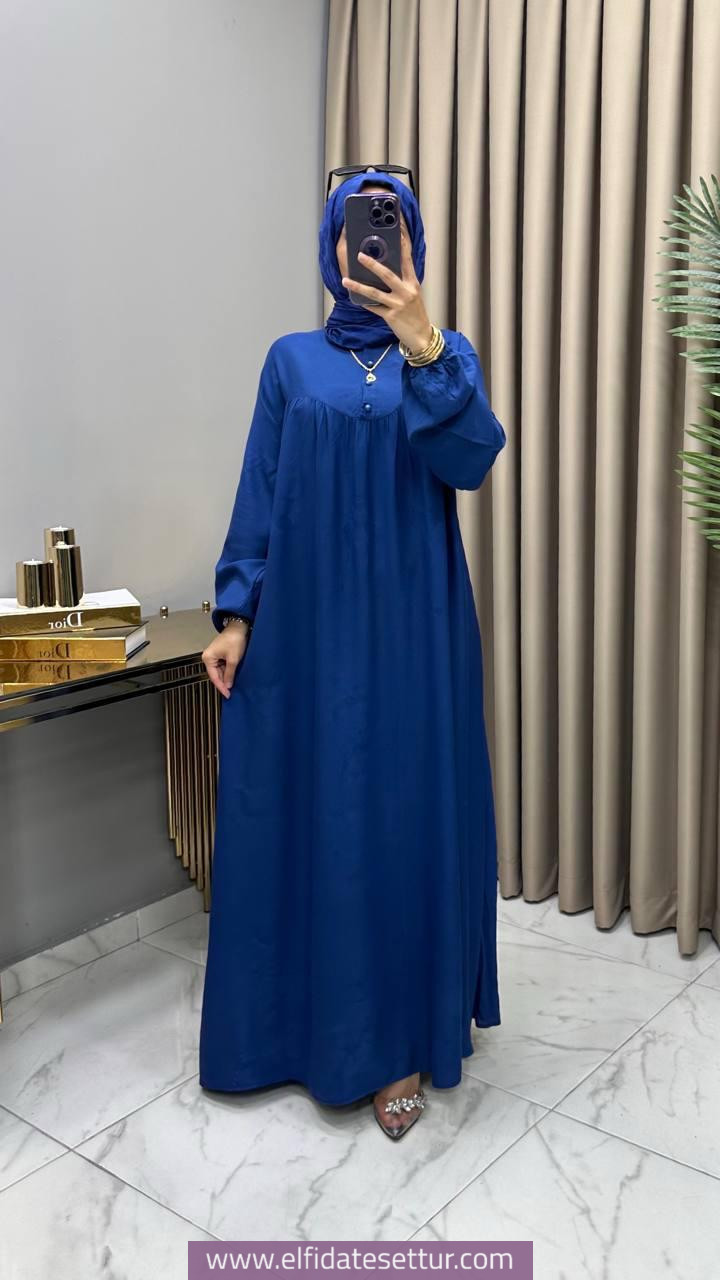 Viskon kumaş robadan elbise - Görsel 11