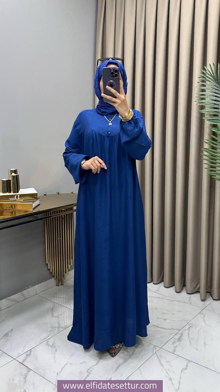 Viskon kumaş robadan elbise - Görsel 4