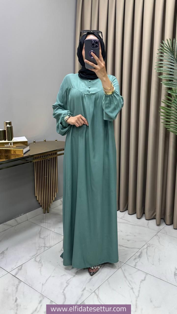 Viskon kumaş robadan elbise - Görsel 8