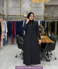 Krep kumaş sare elbise