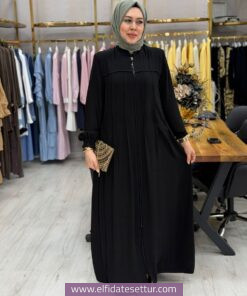 Medine ipeği Amine ferace siyah