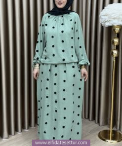 Mila puantiyeli etekli takim