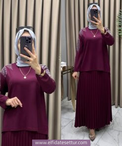 Yase Etekli Taşlı Takım