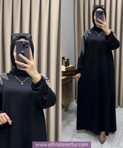 Nilda Taş Detaylı Büyük Beden Abiye