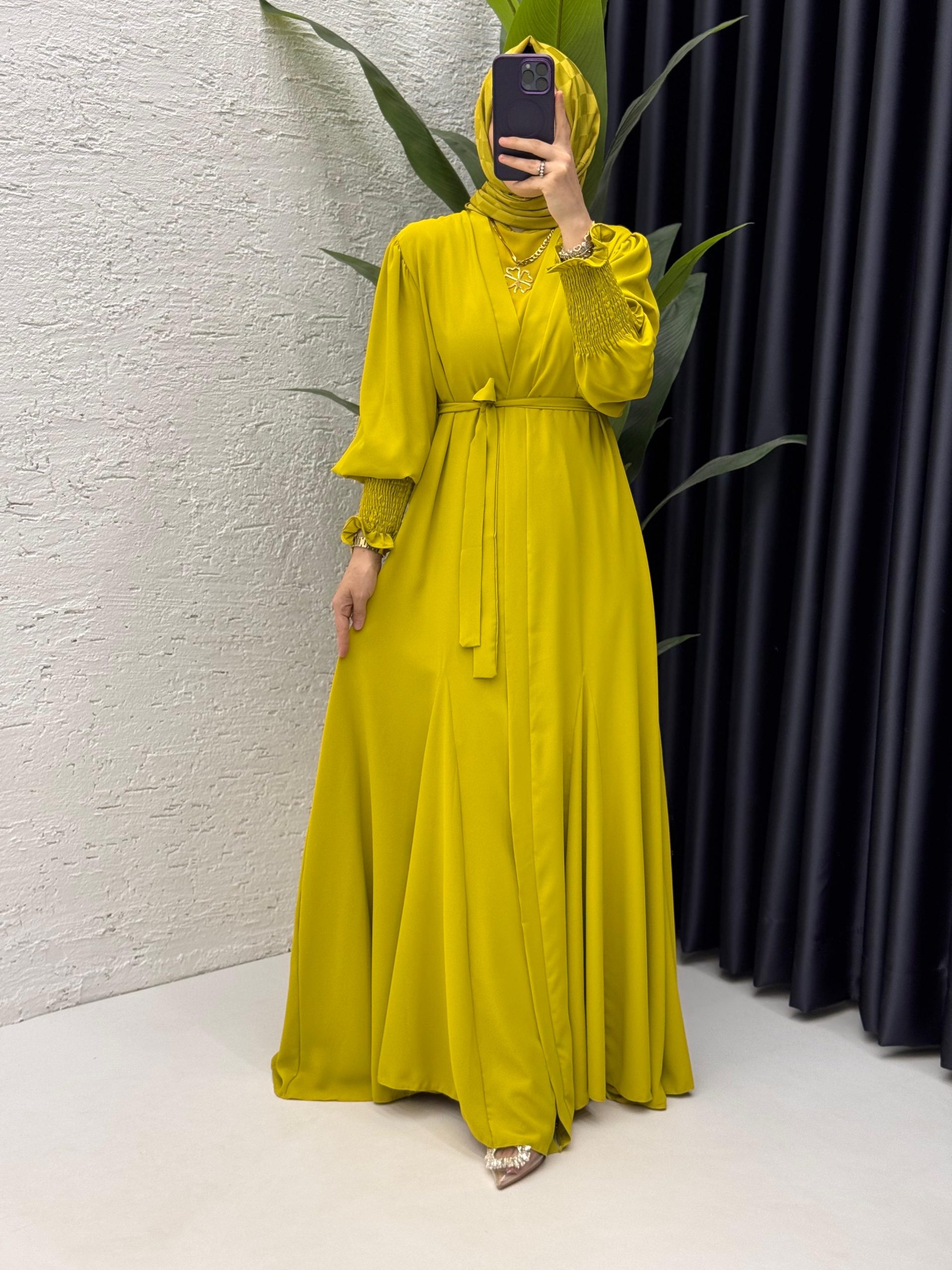 Özel Tasarım İkili Abaya Takımı Mihra Premium - Görsel 10