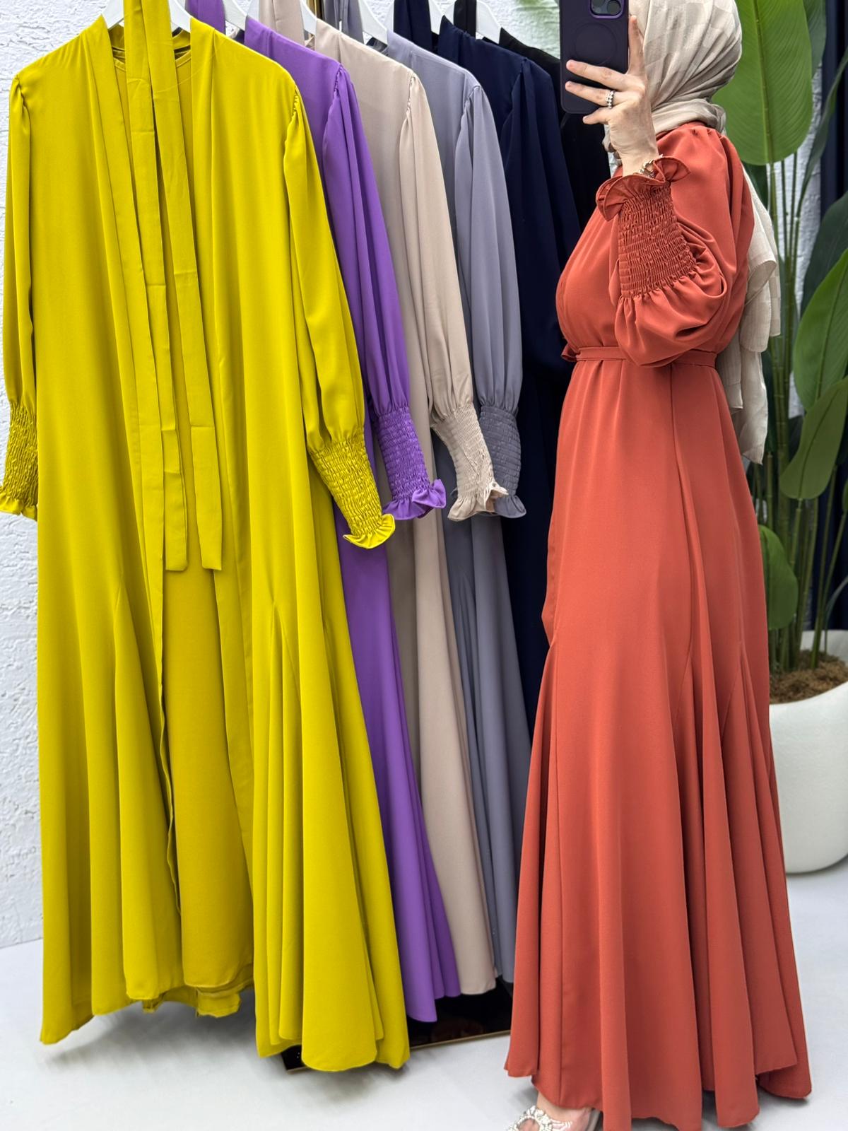 Özel Tasarım İkili Abaya Takımı Mihra Premium - Görsel 6