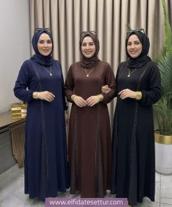 Nur Belis Pamuklu Büyük Beden Elbise