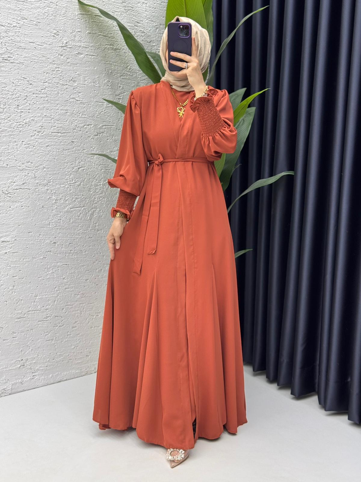 Özel Tasarım İkili Abaya Takımı Mihra Premium - Görsel 2