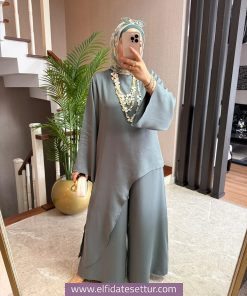 Morocco Asimetrik Tensel Takım Pantolon