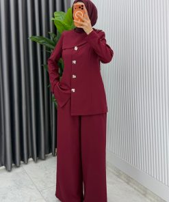 Büyük Beden Ebrar Ceket Pantolon Takım
