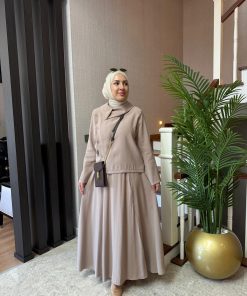 Tasarım Etekli Takım Alina Cupra Kumaş