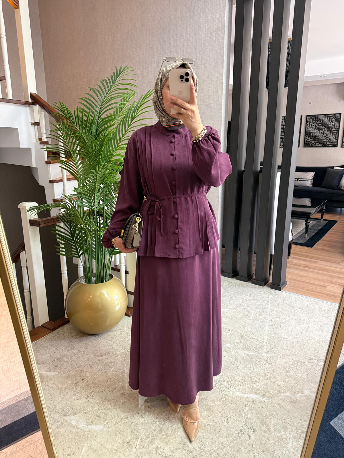 Lyocell Kumaş Vool Etekli Takım - Görsel 9