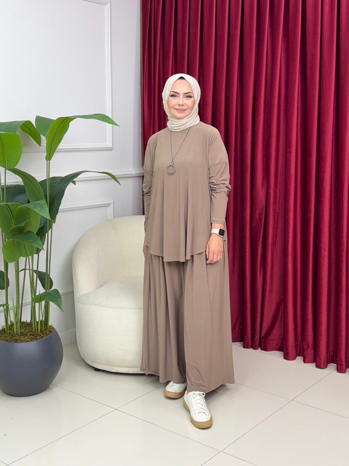 Buğlem Sandy Kumaş Büyük Beden İkili Takım - Görsel 4