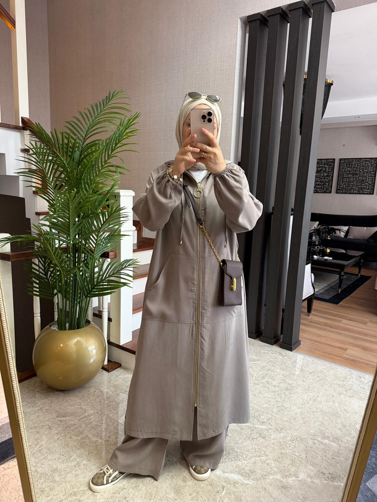Lyocell Kumaş Kapüşonlu Melyo Takım - Görsel 20
