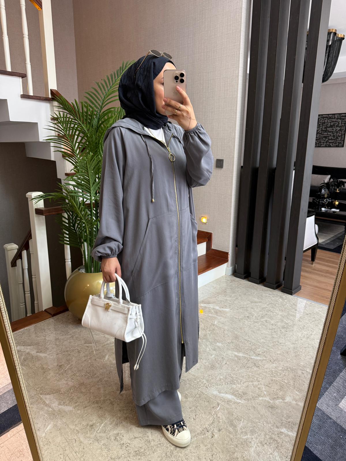 Lyocell Kumaş Kapüşonlu Melyo Takım - Görsel 23