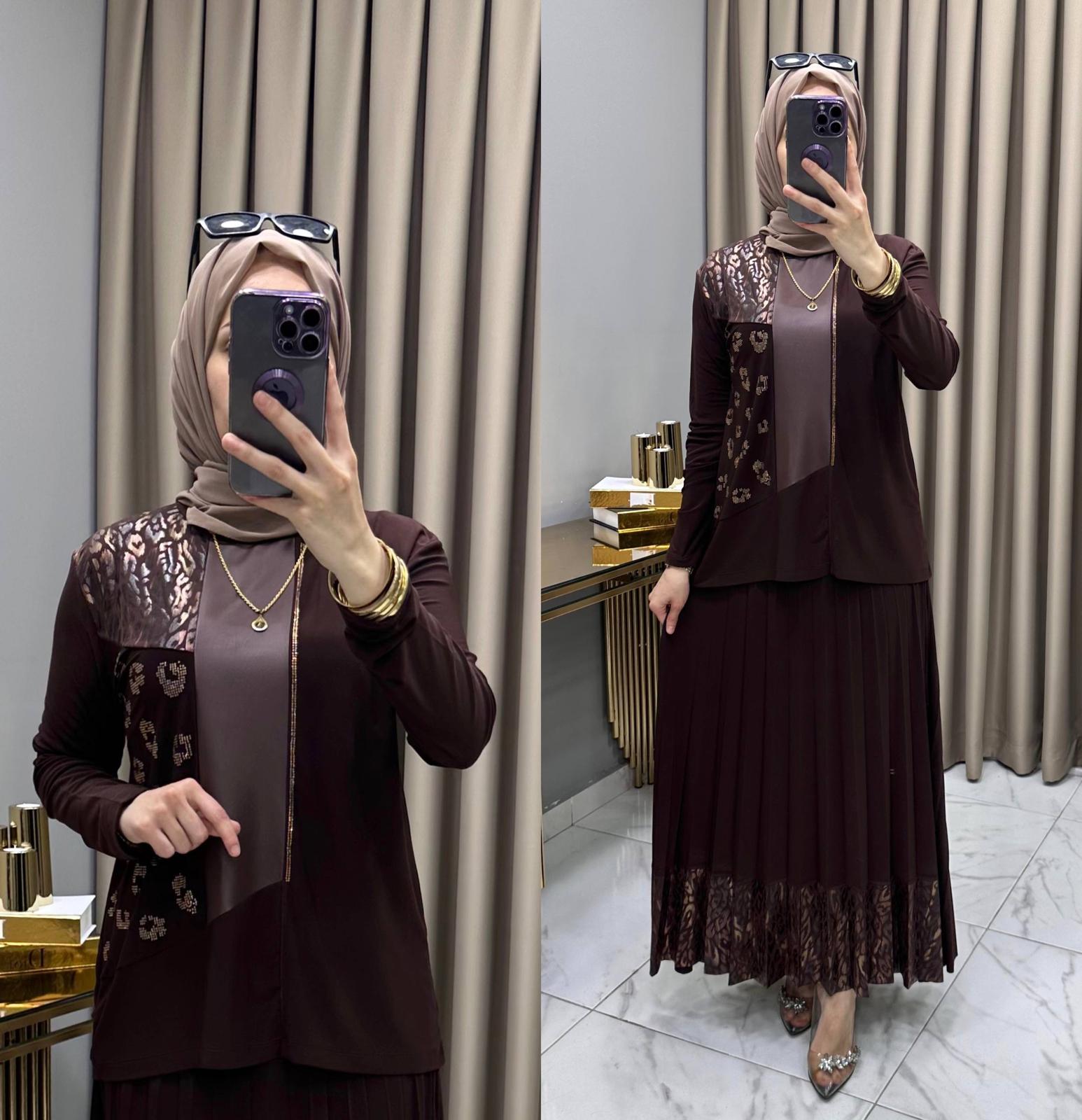 Derya Varaklı Sandy Tesettür Takım - Görsel 10