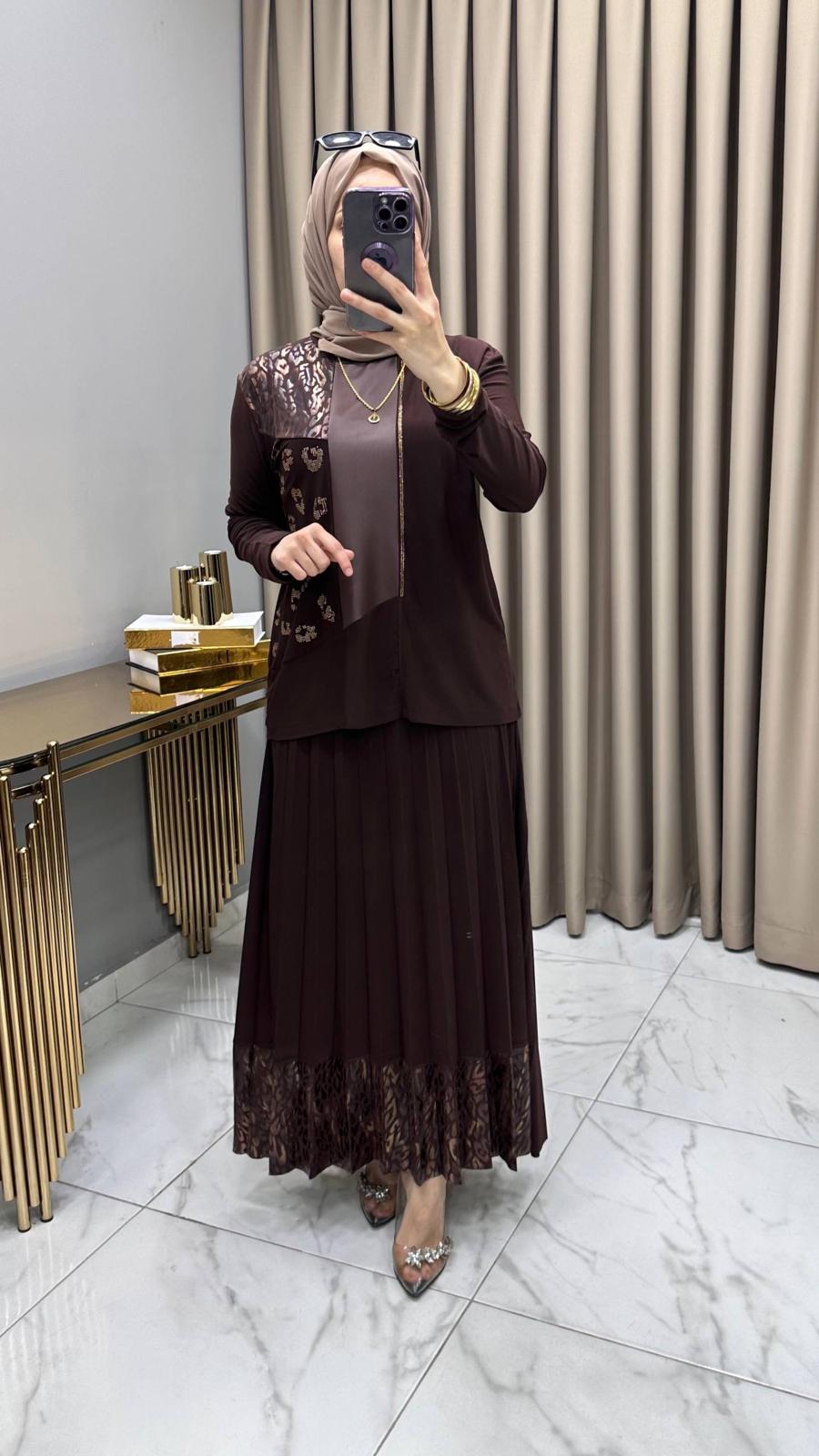 Derya Varaklı Sandy Tesettür Takım - Görsel 5