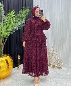 Tesettür Yonca Dantelli İkili Takım