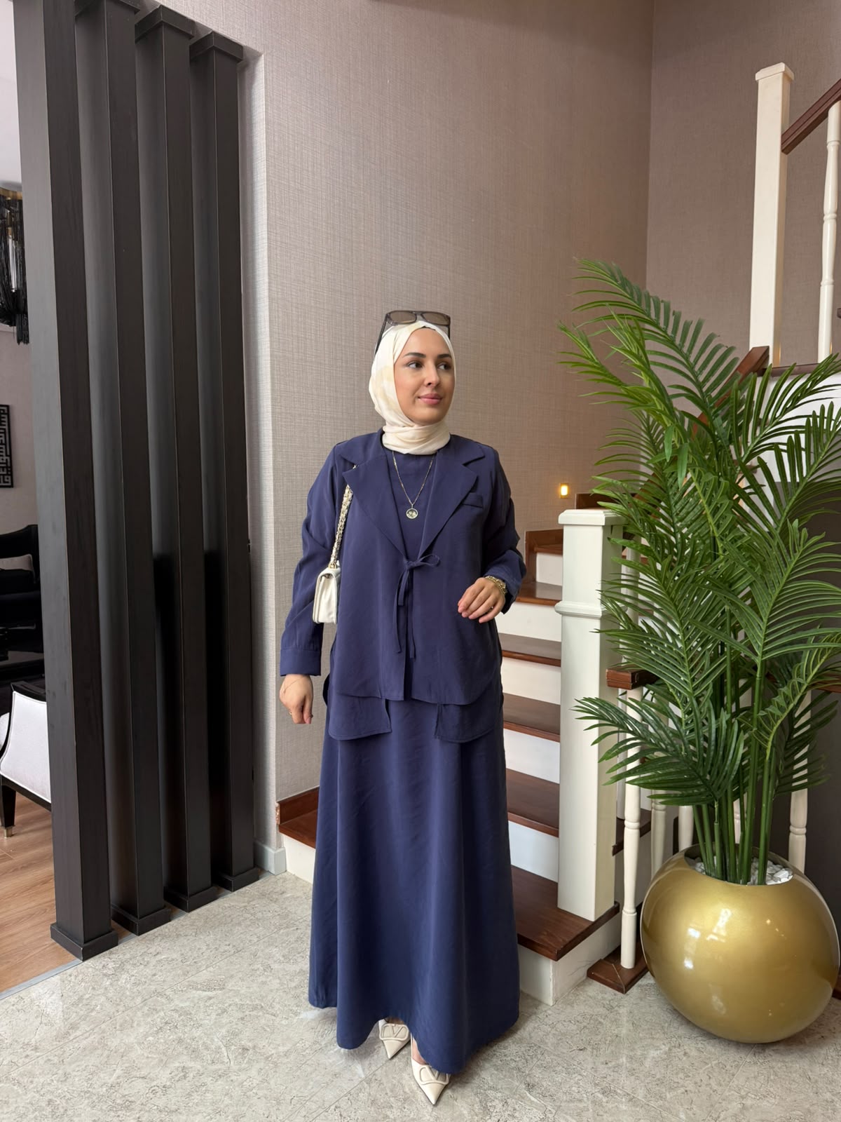 Mayda Ceketli Modal Elbise Takım - Görsel 20