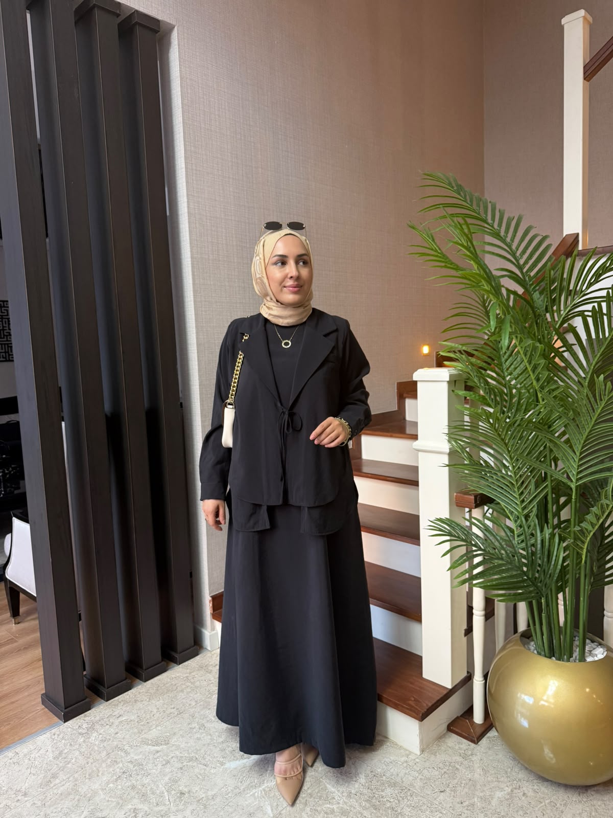 Mayda Ceketli Modal Elbise Takım - Görsel 2