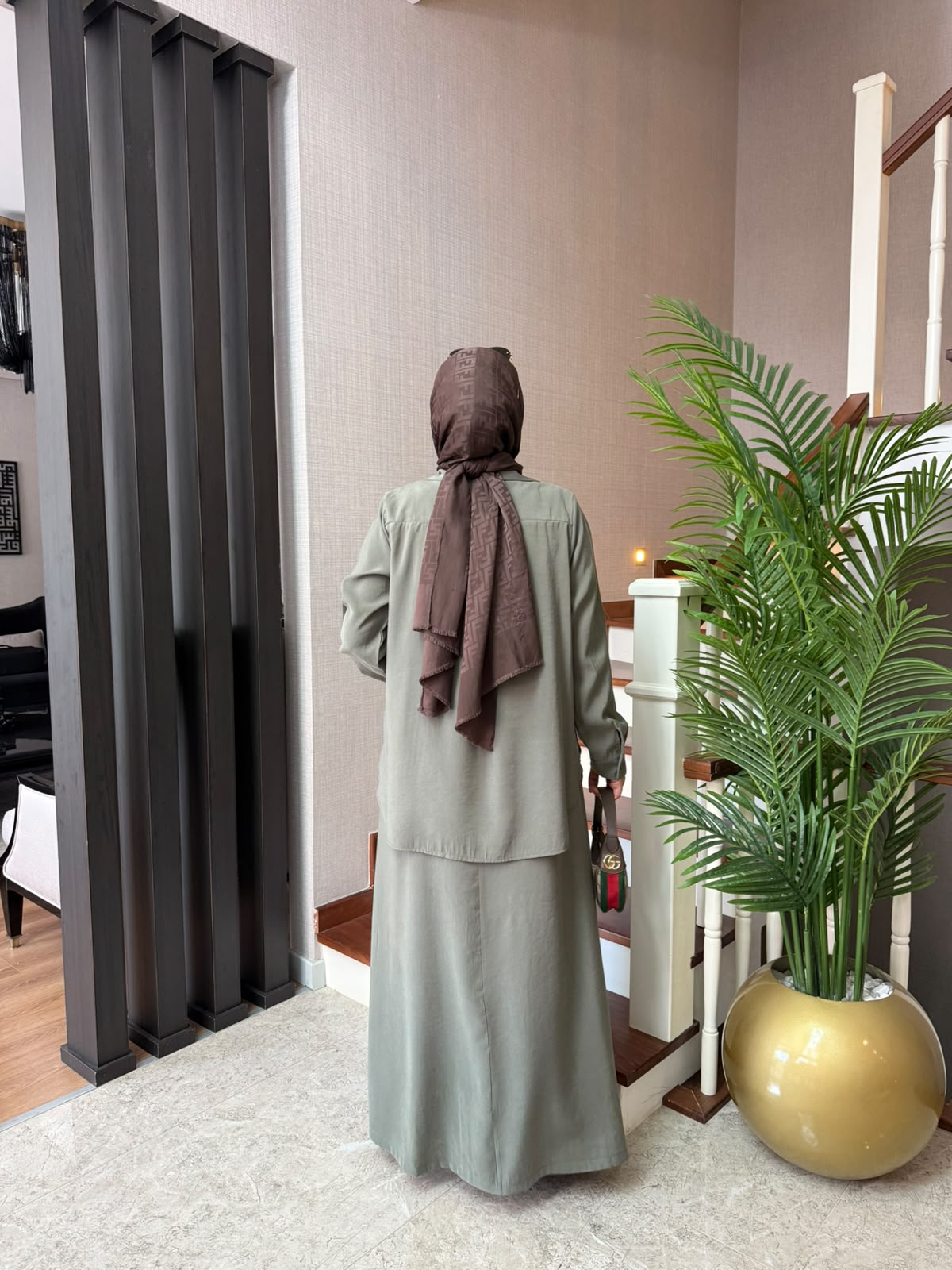 Mayda Ceketli Modal Elbise Takım - Görsel 11