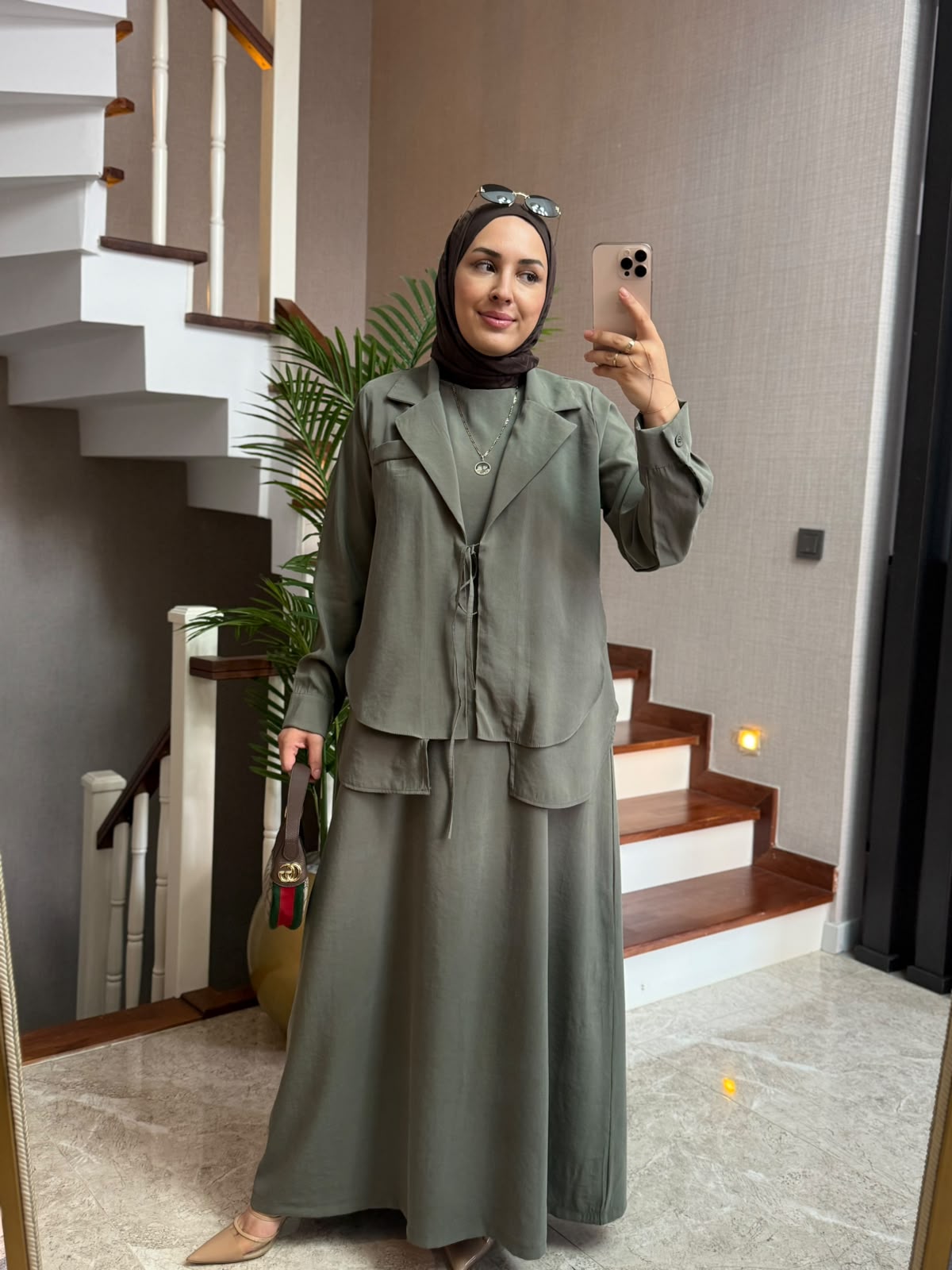 Mayda Ceketli Modal Elbise Takım - Görsel 7