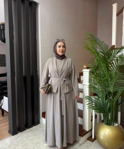 Farah Lyocell Kimonolu Tesettür Elbise Takımı